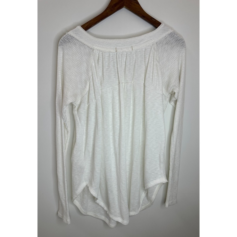 Free People We The Free Must Have Henley Tunic Oversized White Top Small - Picture 9 of 10